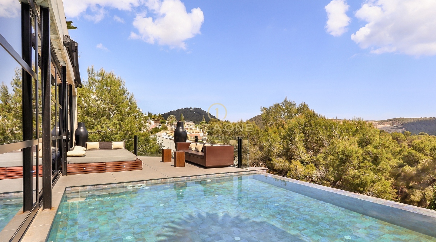 Villa de luxe design avec vue sur la mer et permis de location à Can Furnet à vendre, Ibiza - Villa de luxe design avec vue sur la mer et permis de location à Can Furnet à louer, Ibiza