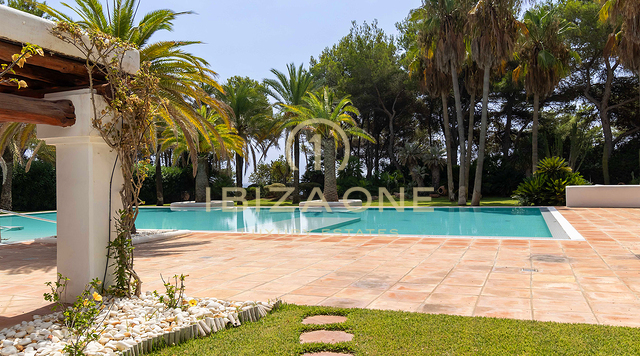 First line sea luxury villa with Blakstad renovation project and gigantic pool for sale , Ibiza - steps to the beach and the sea