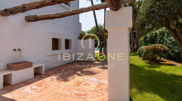 First line sea luxury villa with Blakstad renovation project and gigantic pool for sale , Ibiza - steps to the beach and the sea