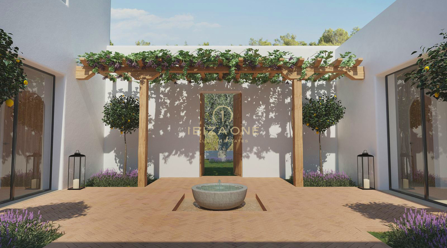Villa de lujo en primera línea de mar con proyecto de renovación Blakstad y piscina gigante en venta, Ibiza - a pasos de la playa y el mar