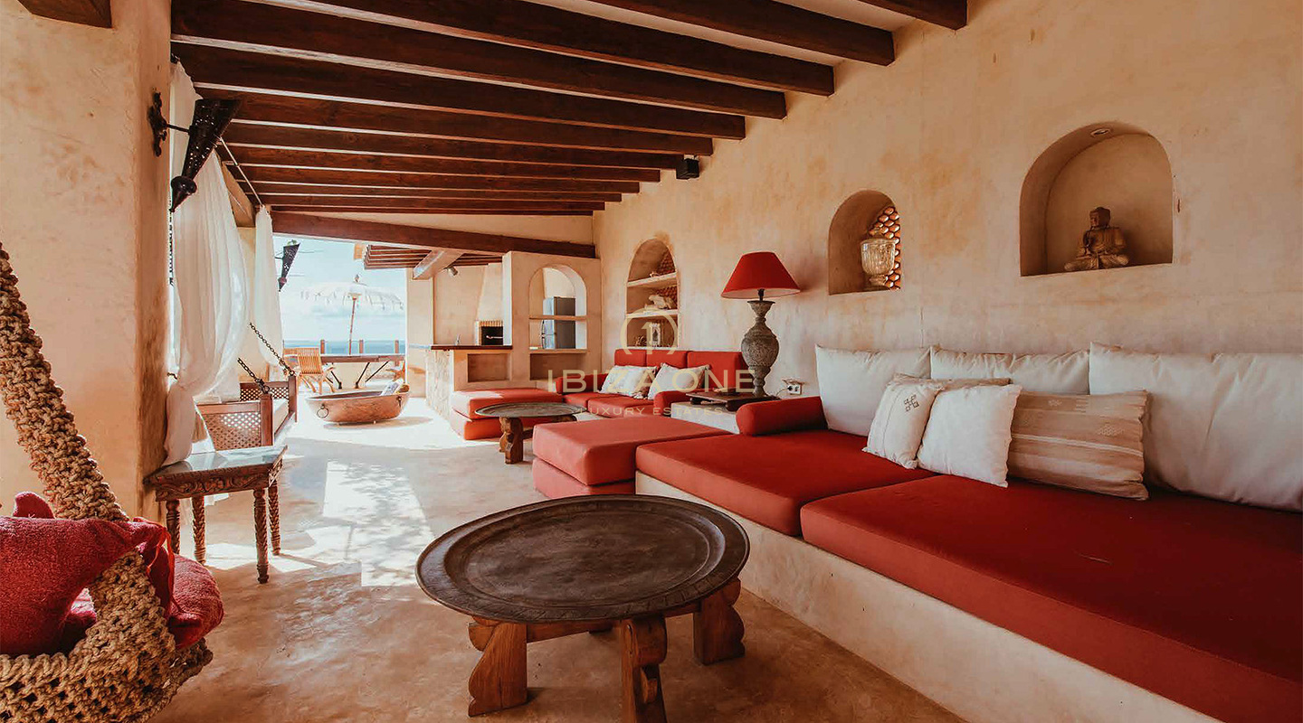 Casa de ensueño de lujo con impresionantes vistas al océano en alquiler, Ibiza