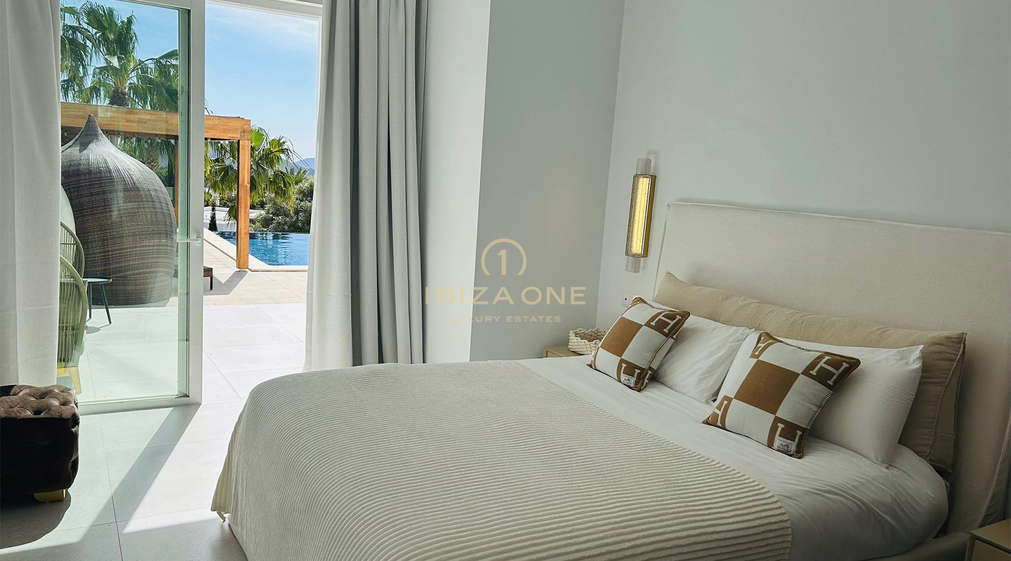 Villa di lusso ultra moderna con vista esclusiva sul mare nella posizione privilegiata di Vista Alegre in affitto, Ibiza