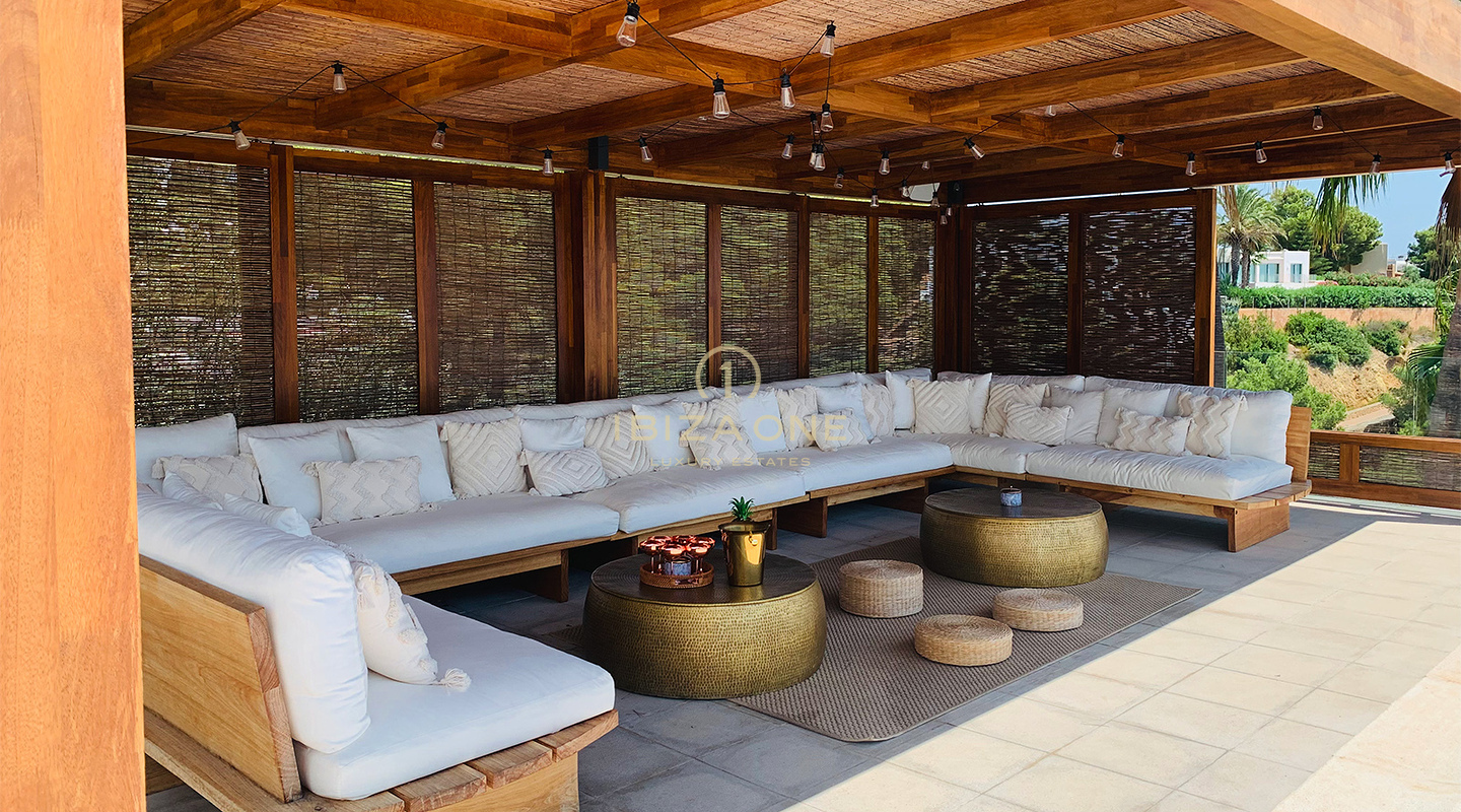 Ultramoderne luxe villa met exclusief zeezicht op toplocatie Vista Alegre te huur, Ibiza