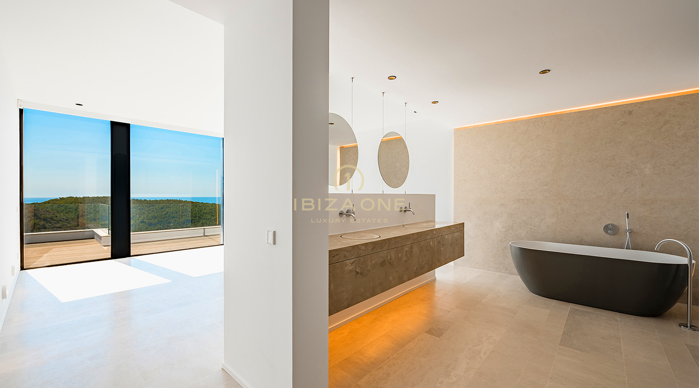 Newly Constructed, Unrivaled Luxury Villa with Spectacular Views and a Stylish Guest House for Sale, Ibiza - A few Minutes by Car to the Sandy Beach Cala Olivera with its Charming Chiringuito