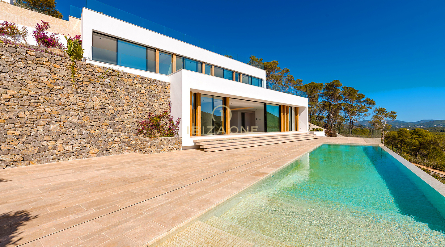 Newly Constructed, Unrivaled Luxury Villa with Spectacular Views and a Stylish Guest House for Sale, Ibiza - A few Minutes by Car to the Sandy Beach Cala Olivera with its Charming Chiringuito