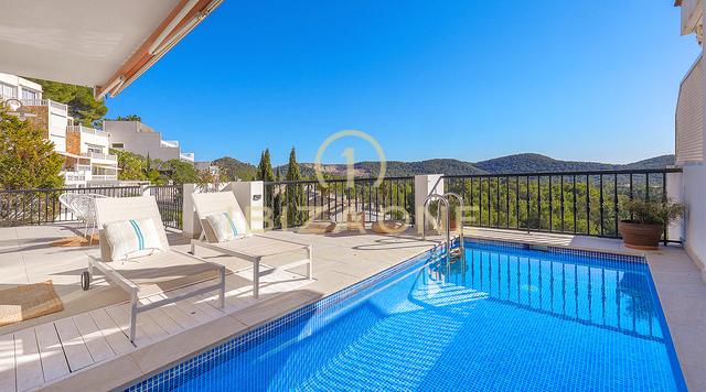 Beautiful luxury double penthouse with private pool and large terrace with sea views for sale, Ibiza - Beautiful luxury double penthouse with private pool and large terrace with sea views for rent, Ibiza