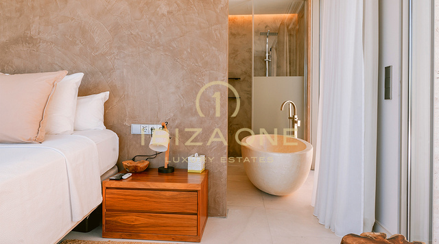 Prachtige en zeer moderne luxe villa in de exclusieve gated community van Can Rimbau met prachtig uitzicht op zee te koop, Ibiza