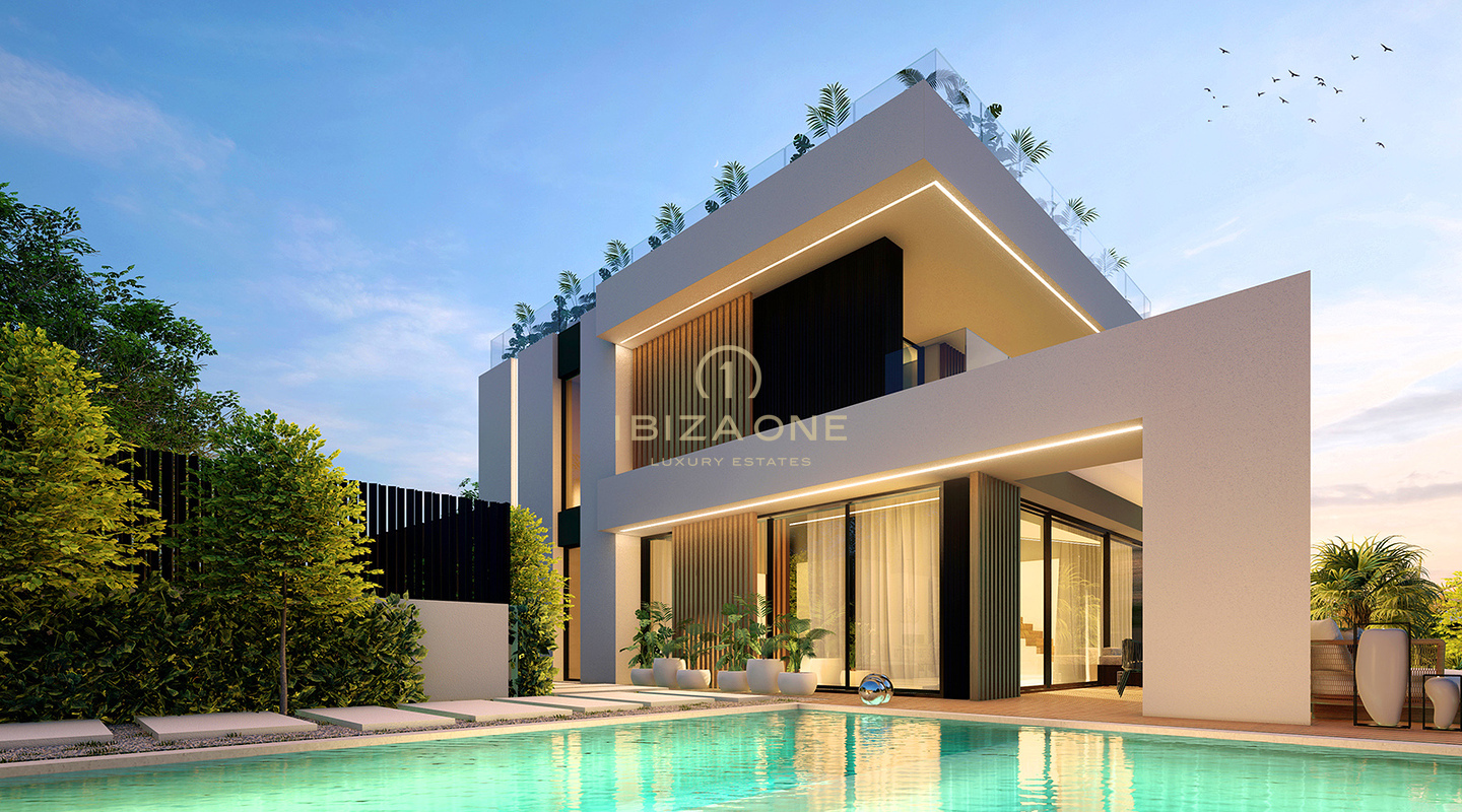 Lujosa villa moderna de nueva construcción en venta: a pasos de la playa, ubicación central, Ibiza