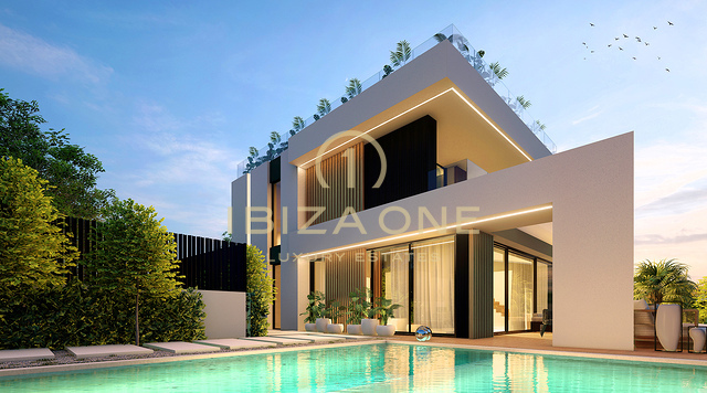 Lujosa villa moderna de nueva construcción en venta: a pasos de la playa, ubicación central, Ibiza