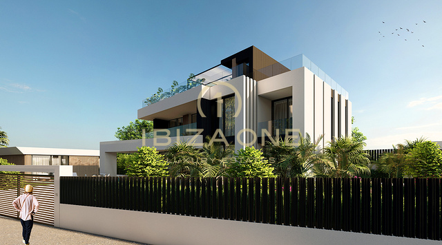 Luxuriöse, moderne Neubauvilla zu verkaufen: Nur wenige Schritte vom Strand entfernt, zentrale Lage, Ibiza