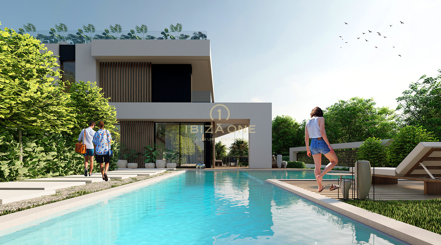 Luxuriöse, moderne Neubauvilla zu verkaufen: Nur wenige Schritte vom Strand entfernt, zentrale Lage, Ibiza