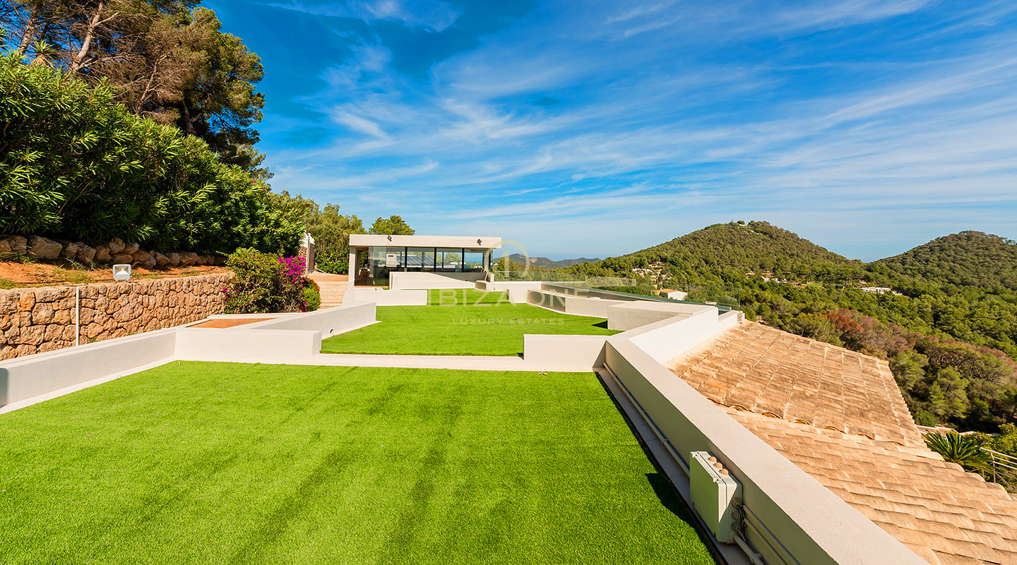 Stunning Luxury Ibiza Villa with Expansive Terraces, Sea Views, and Tennis Courts Access for Sale, Ibiza
