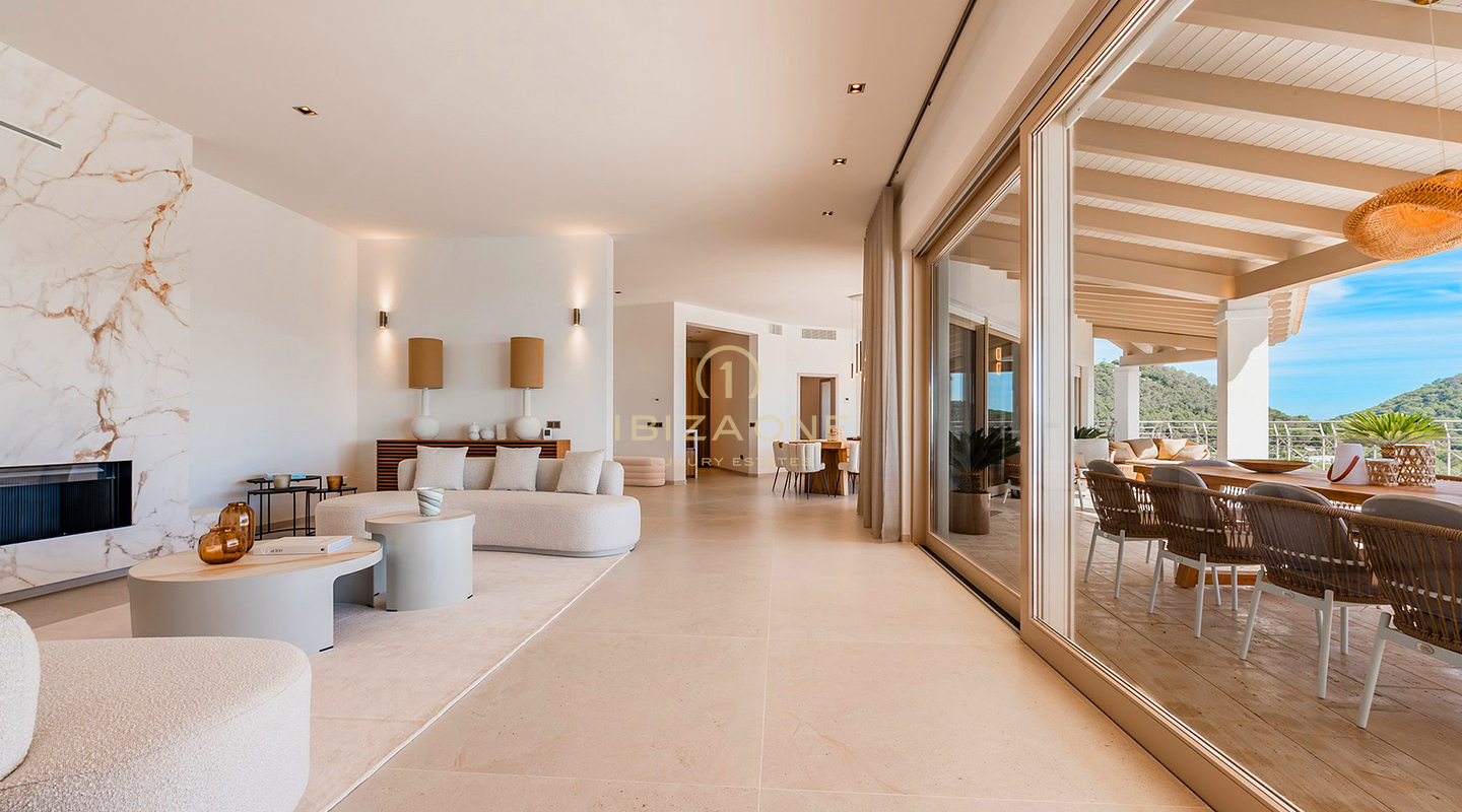Stunning Luxury Ibiza Villa with Expansive Terraces, Sea Views, and Tennis Courts Access for Sale, Ibiza