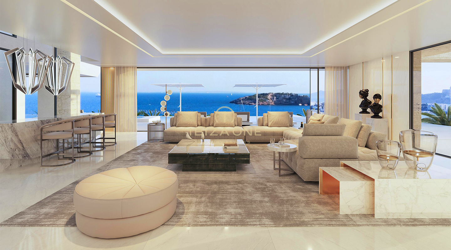 Lujo inigualable en Ibiza: 2 villas de lujo, 2 piscinas y vistas panorámicas en venta en Ibiza.