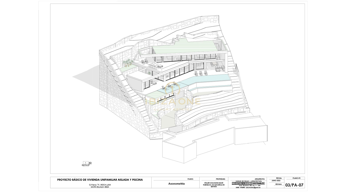 Construisez la villa de vos rêves dans le quartier ultra-moderne de Roca Llisa, Ibiza - Projet de luxe sur plan à vendre - Terrain avec permis de construire à vendre