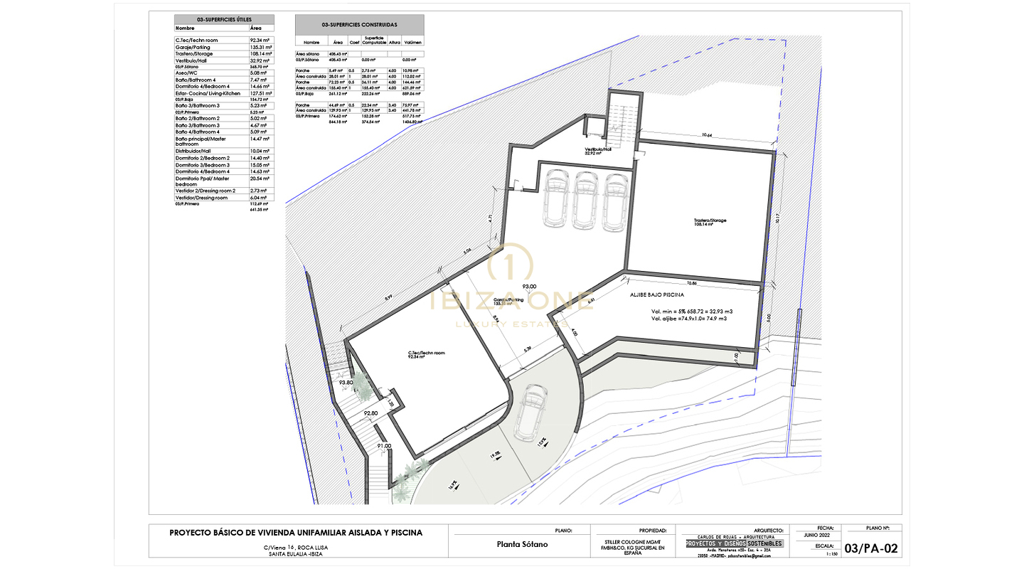 Costruisci la villa dei tuoi sogni di lusso nell'ultramoderna Roca Llisa, Ibiza - Progetto di lusso su progetto in vendita - Terreno con licenza edilizia in vendita