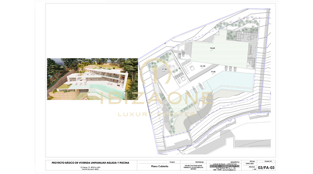 Costruisci la villa dei tuoi sogni di lusso nell'ultramoderna Roca Llisa, Ibiza - Progetto di lusso su progetto in vendita - Terreno con licenza edilizia in vendita