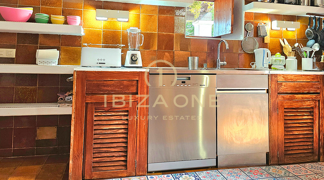 Weelderige luxe villa gelegen in een charmante oase van rust, omringd door heuvels en groene vegetatie te huur, Ibiza