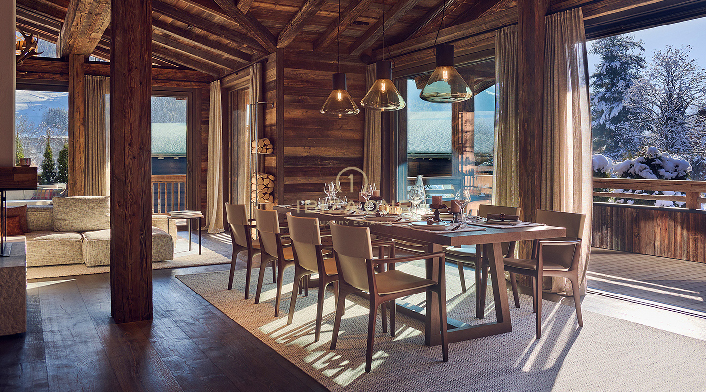 Vier exclusieve luxe chalets met moderne elegantie die directe toegang tot de pistes bieden te koop in Jochberg, Oostenrijk