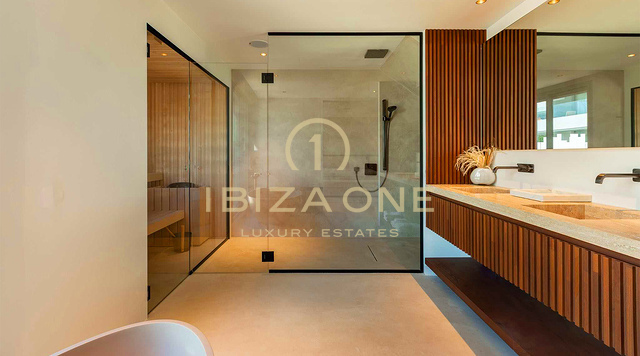 Einzigartige, luxuriöse und moderne Doppelwohnung bestehend aus Penthouse und Erdgeschosswohnung auf Ibiza zu verkaufen, RESERVIERT