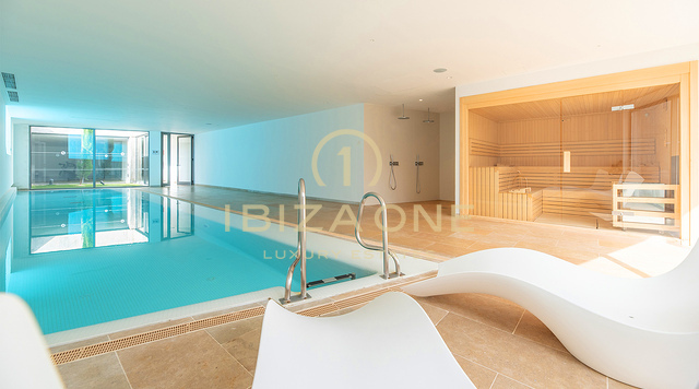 Einzigartige, luxuriöse und moderne Doppelwohnung bestehend aus Penthouse und Erdgeschosswohnung auf Ibiza zu verkaufen, RESERVIERT