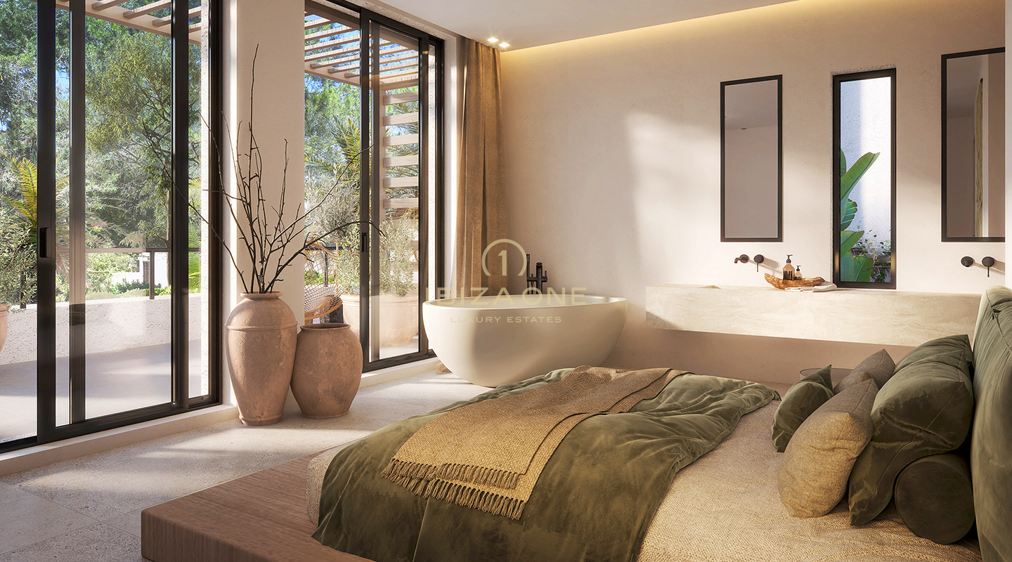 Bellissimo progetto di villa di lusso a Can Furnet, il gioiello di Ibiza in vendita, Ibiza - terreno di lusso con licenza edilizia concessa in vendita, Ibiza