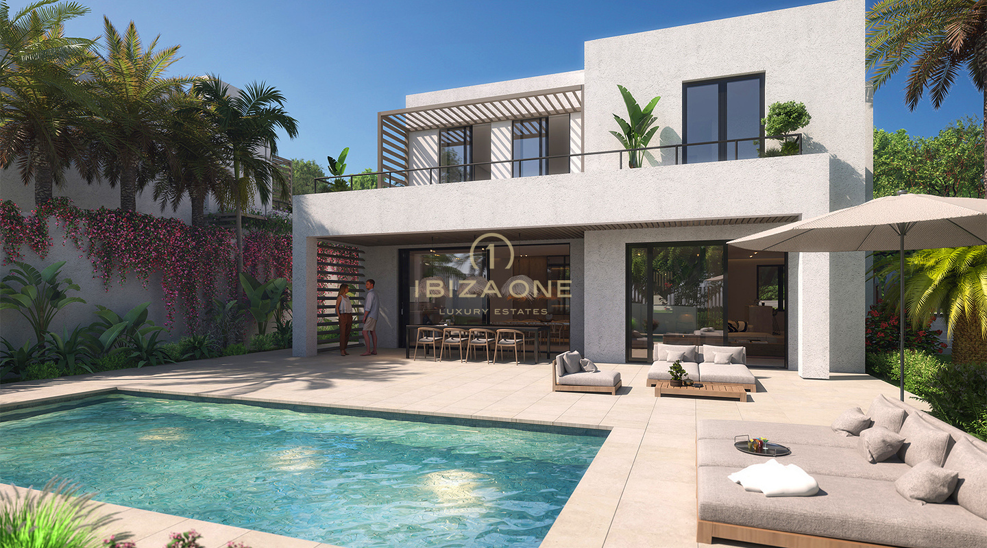 Bellissimo progetto di villa di lusso a Can Furnet, il gioiello di Ibiza in vendita, Ibiza - terreno di lusso con licenza edilizia concessa in vendita, Ibiza