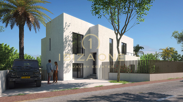 Magnifique projet de villa de luxe à Can Furnet, le joyau d'Ibiza à vendre, Ibiza - terrain de luxe avec permis de construire accordé à vendre, Ibiza