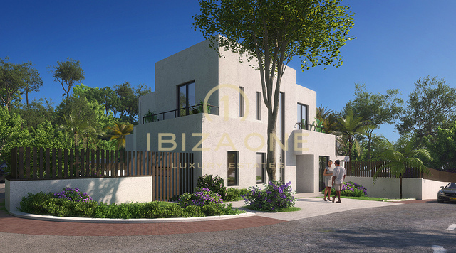 Progetto di villa di lusso moderna a Can Furnet con dintorni verdeggianti in vendita, Ibiza - terreno di lusso con licenza edilizia concessa in vendita, Ibiza