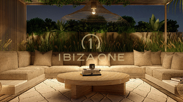 Attico moderno di lusso con piscina e giardino a pochi passi dalla spiaggia in vendita, Ibiza