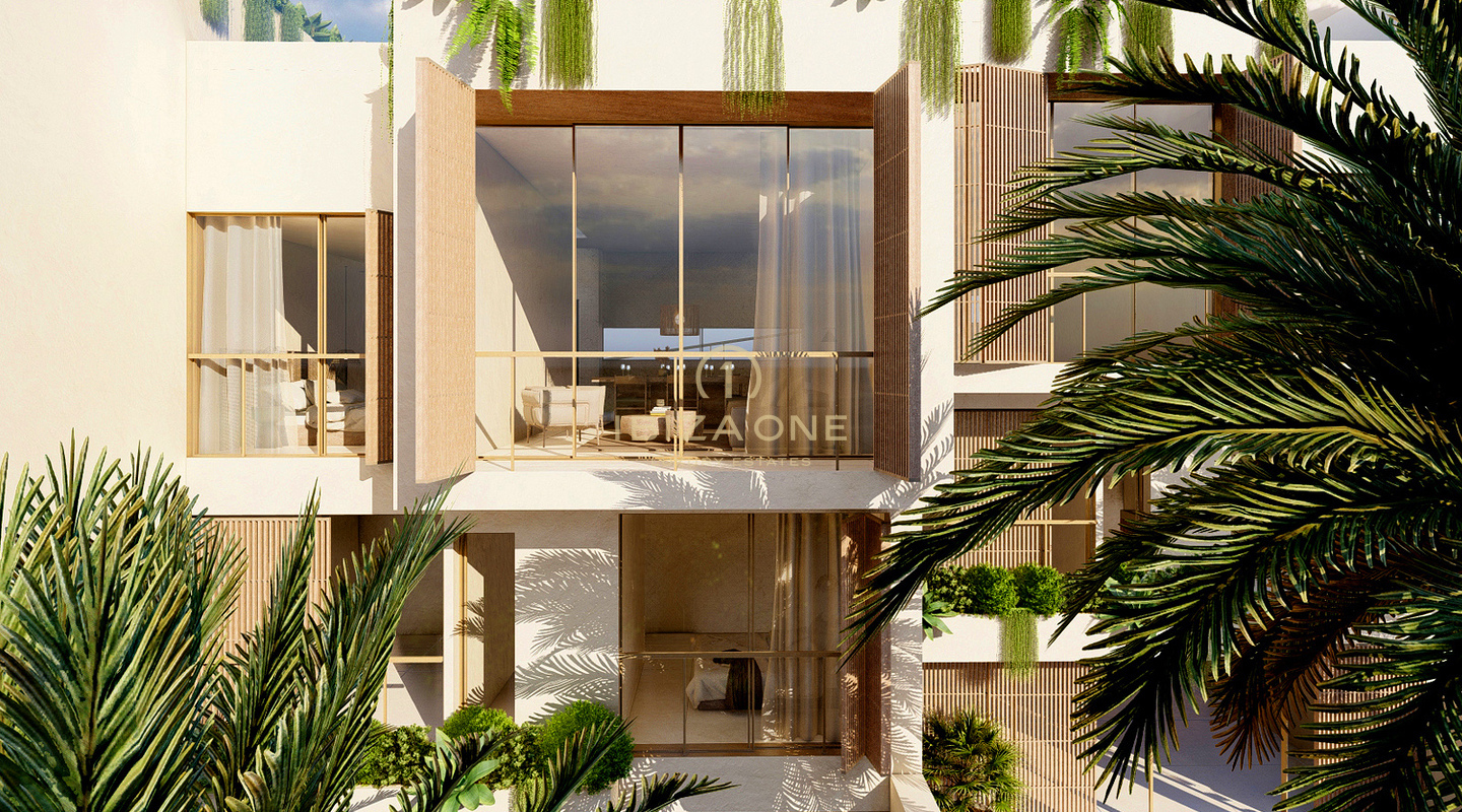 Moderno ático de lujo con piscina y jardín a poca distancia de la playa en venta, Ibiza