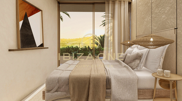 Modernes Luxus-Penthouse mit Pool und Garten in fußläufiger Entfernung zum Strand zu verkaufen, Ibiza