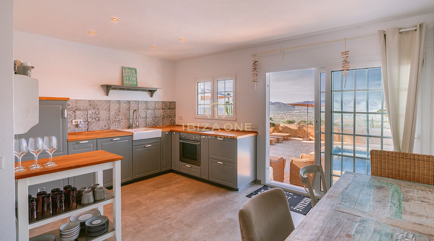 Spacious and elegant luxury villa with panoramic views in Can Furnet for sale, Ibiza