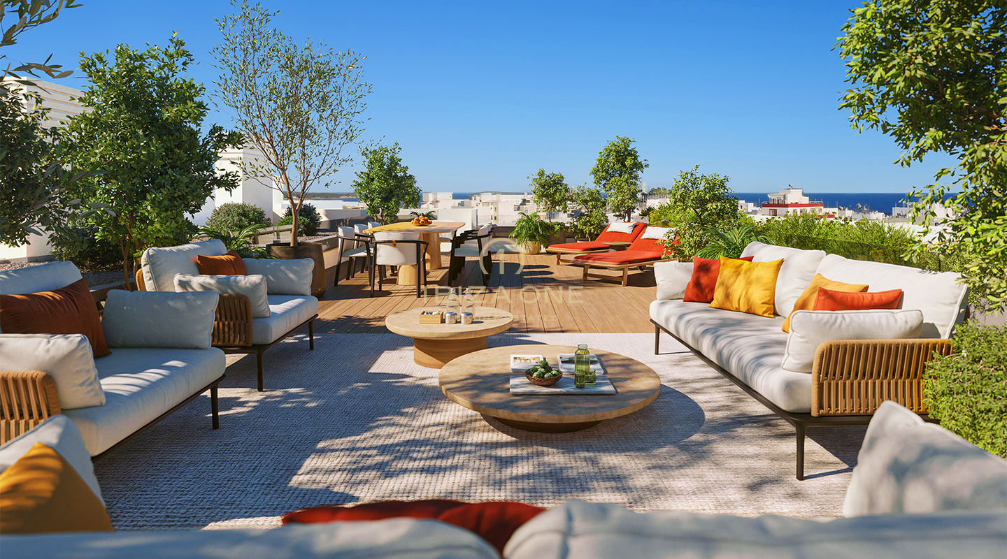 Luxury apartment development with sea views in the heart of Santa Eulalia for sale, Ibiza