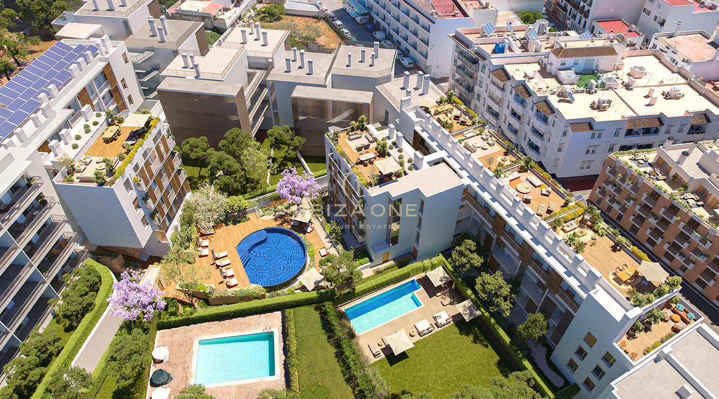 Complexe d'appartements de luxe avec vue sur la mer au cœur de Santa Eulalia à vendre, Ibiza