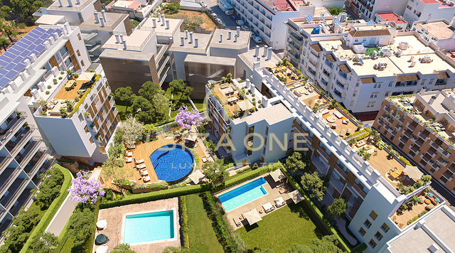 Luxury apartment development with sea views in the heart of Santa Eulalia for sale, Ibiza