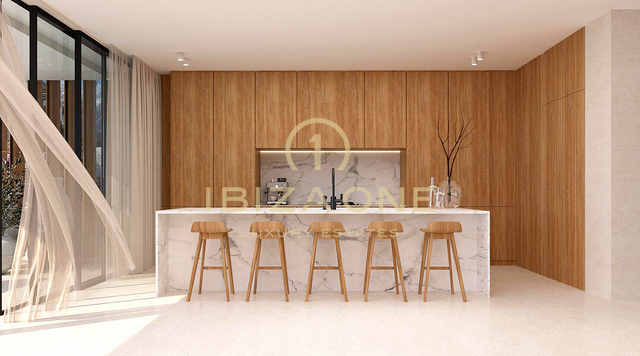 Erstklassige Strandvilla mit atemberaubendem Meerblick und nur wenige Gehminuten vom Strand entfernt in Cap Marinet, Ibiza, zu verkaufen oder auch nur Grundstück mit Genehmigung für 2.950.000,- €