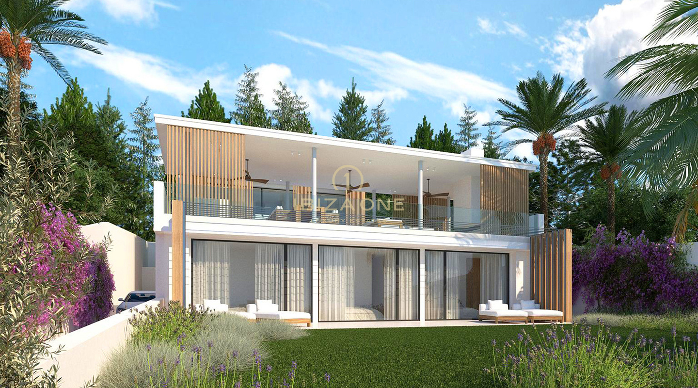 Villa in prima linea sul mare con vista mozzafiato sul mare e a pochi passi dalla spiaggia di Cap Marinet in vendita, Ibiza o solo terreno con licenza 2.950.000,-€