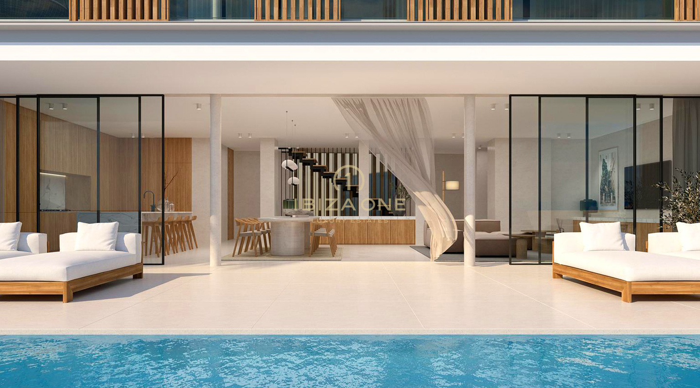 Villa in prima linea sul mare con vista mozzafiato sul mare e a pochi passi dalla spiaggia di Cap Marinet in vendita, Ibiza o solo terreno con licenza 2.950.000,-€