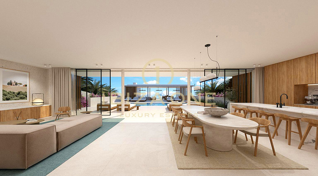 Villa in prima linea sul mare con vista mozzafiato sul mare e a pochi passi dalla spiaggia di Cap Marinet in vendita, Ibiza o solo terreno con licenza 2.950.000,-€