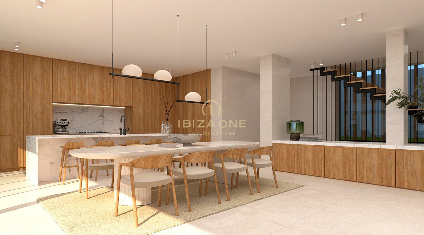 Villa in prima linea sul mare con vista mozzafiato sul mare e a pochi passi dalla spiaggia di Cap Marinet in vendita, Ibiza o solo terreno con licenza 2.950.000,-€