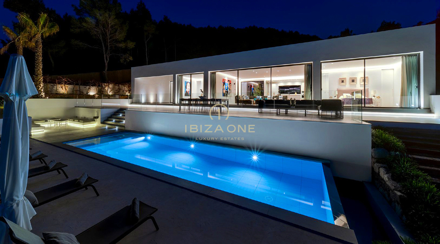 Luxury villa with sea views and spectacular sunset views for rent, Ibiza