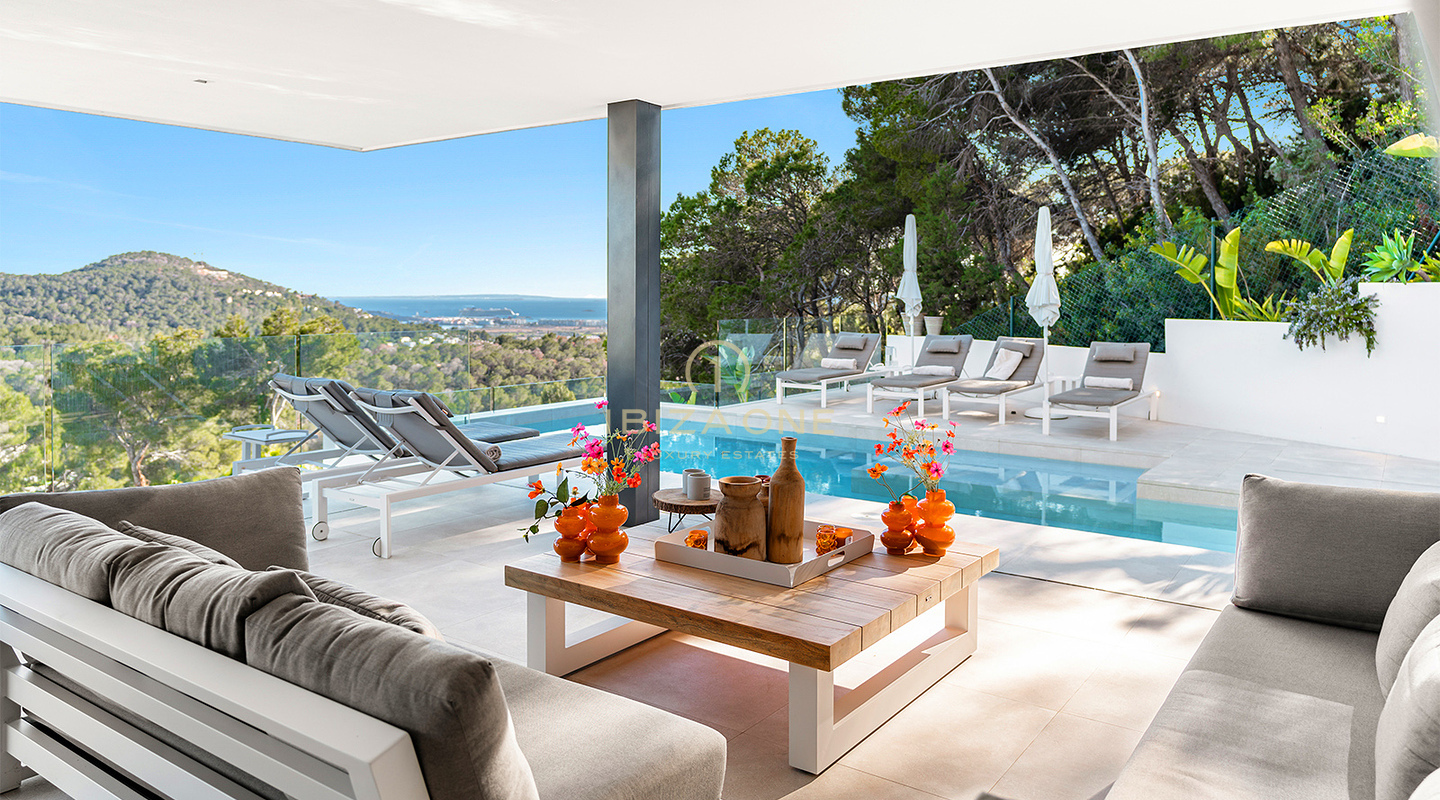 Exclusive luxury designer villa in Can Furnet with breathtaking views for sale, Ibiza