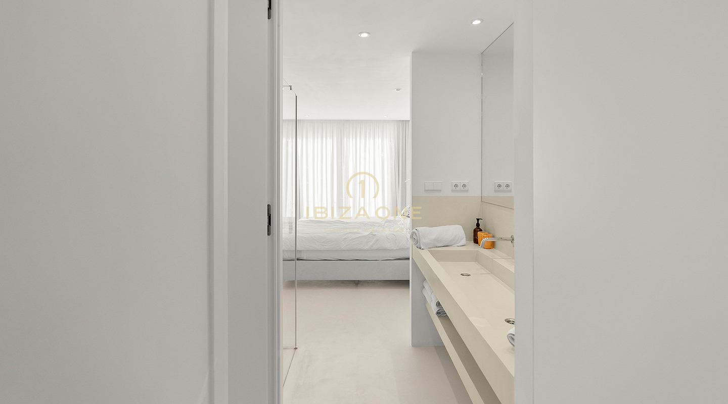 Exquisit and luxurious first line sea villa with private beach access and sea access for sale, Ibiza