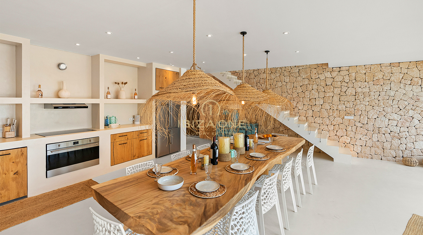 Exquisit and luxurious first line sea villa with private beach access and sea access for sale, Ibiza