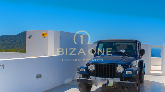 Big corner luxury townhouse in Cala Carbo with infinity pool overlooking Es Vedrà for Sale, Ibiza