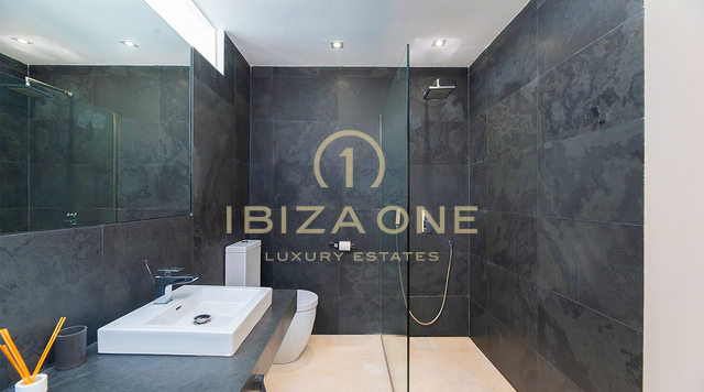 Big corner luxury townhouse in Cala Carbo with infinity pool overlooking Es Vedrà for Sale, Ibiza