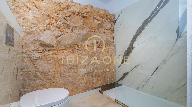 Big corner luxury townhouse in Cala Carbo with infinity pool overlooking Es Vedrà for Sale, Ibiza
