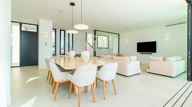 Modern First-Line Beachfront Villa with Private Sea Access for Long-Term Rent in Cap Martinet, Ibiza