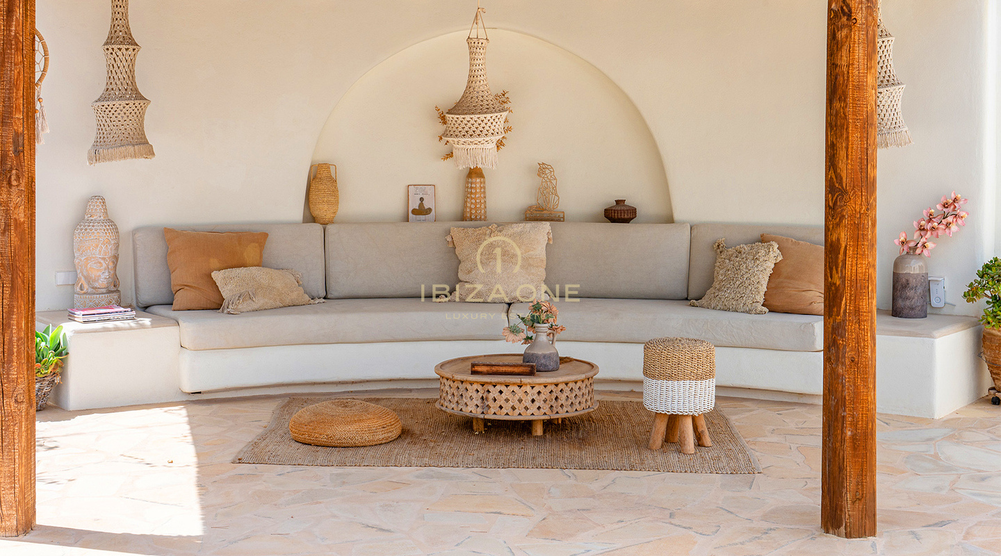 Villa de luxe bohème élégante avec vue sur le coucher du soleil à vendre, Ibiza